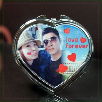 情人節禮物 隨身化妝鏡盒(心形) TPG-002